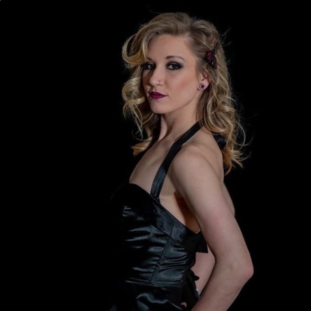 Photo of model wearing a dress purchased from @bcea13